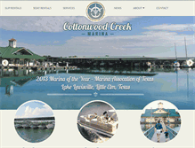 Tablet Screenshot of cottonwoodcreekmarina.com